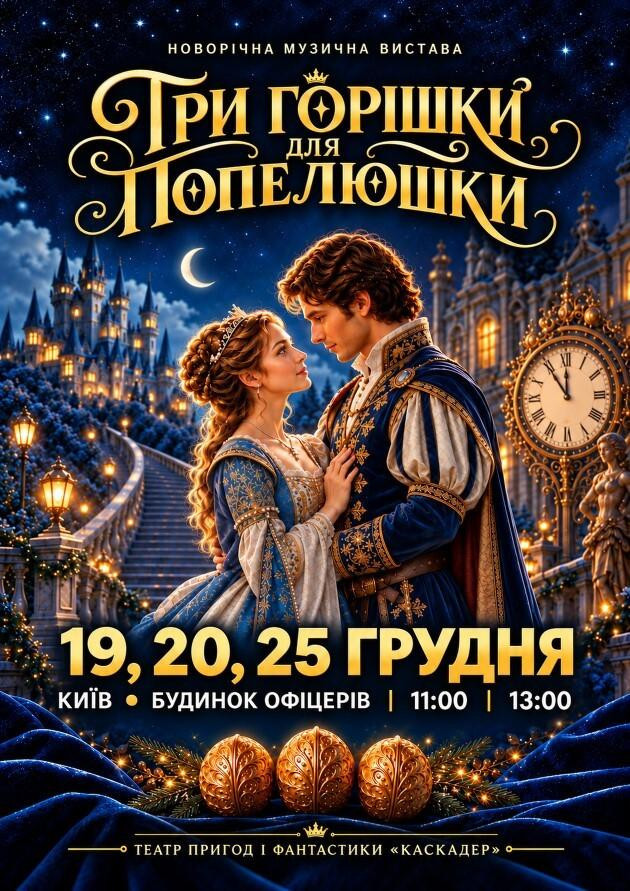Новорічна музична вистава «Три горішки для Попелюшки» Київ